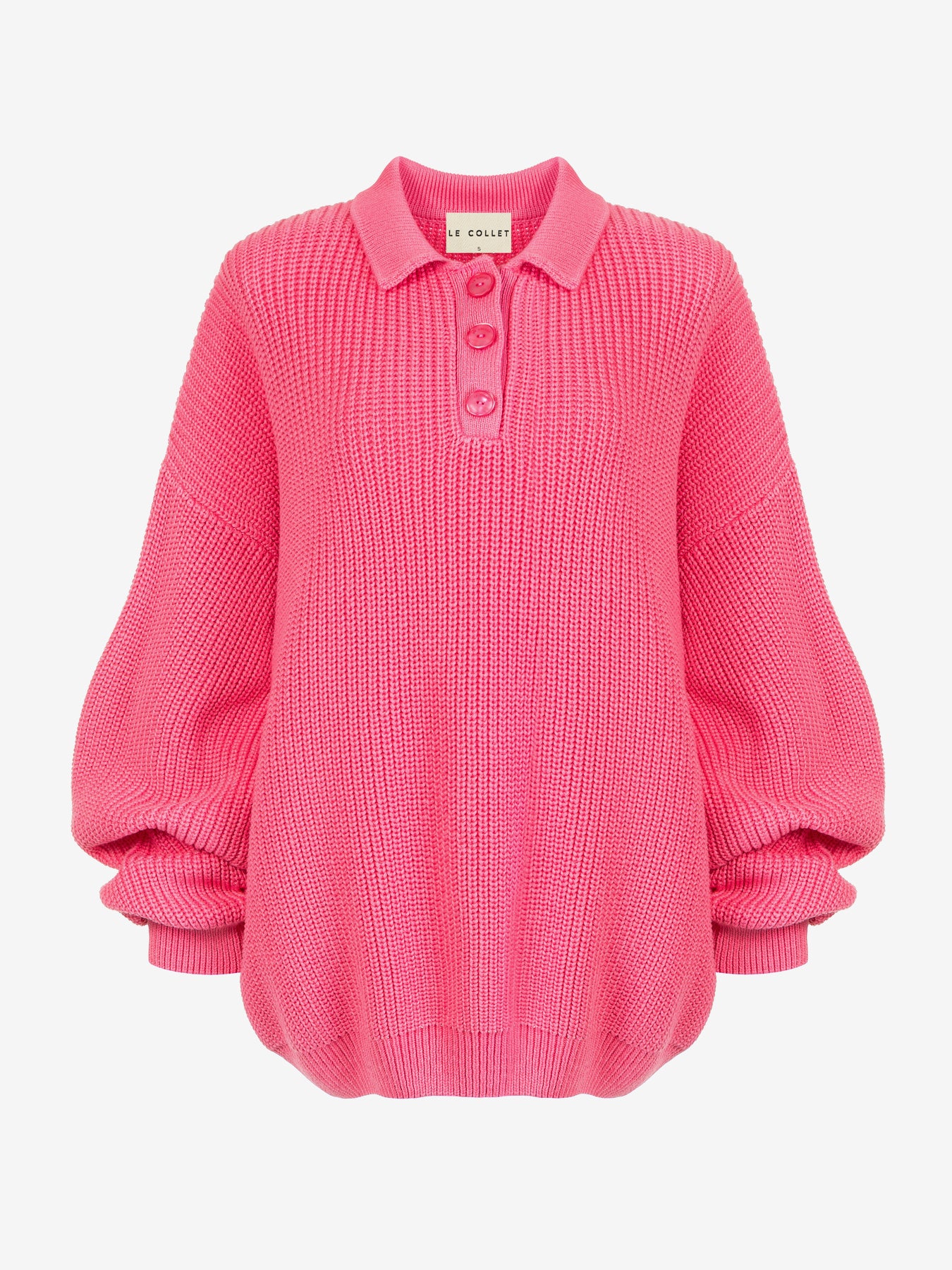 ZURI PINK POLO SWEATER