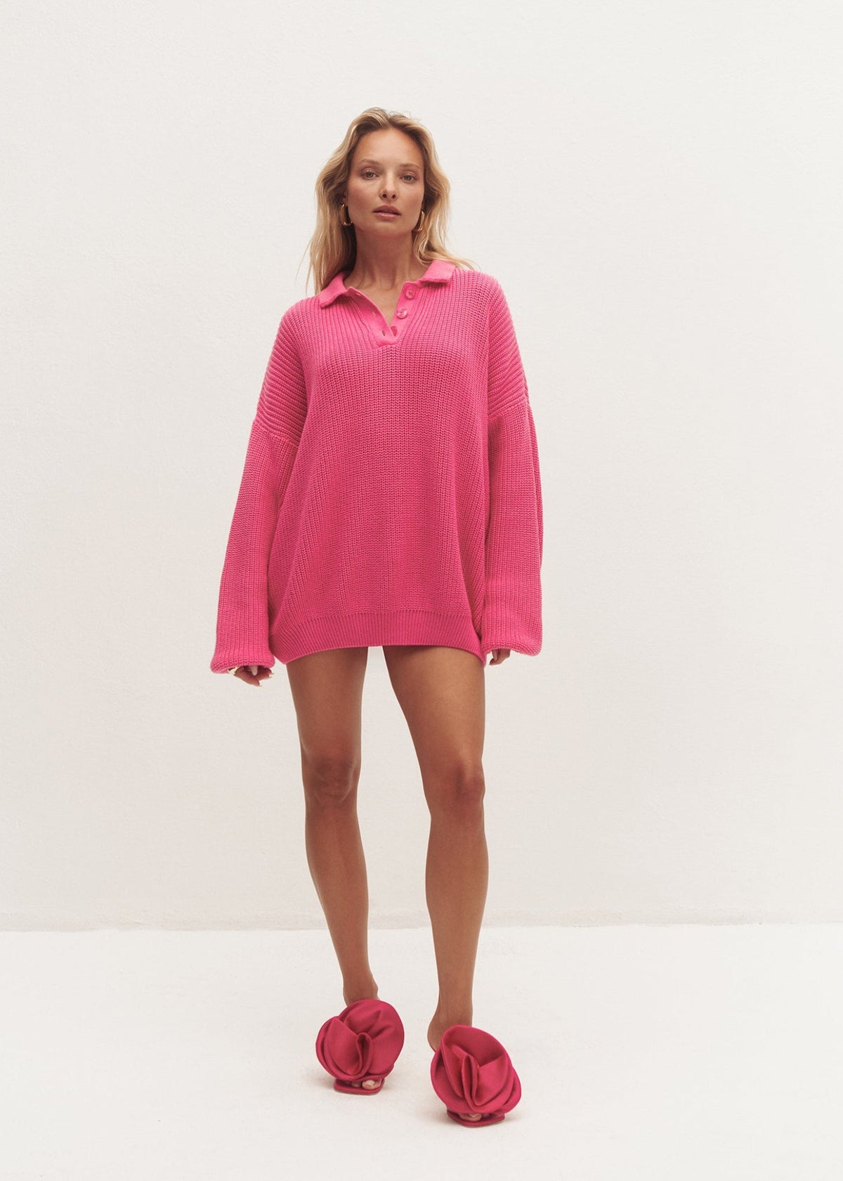 SWETER POLO ZURI PINK LECOLLET
