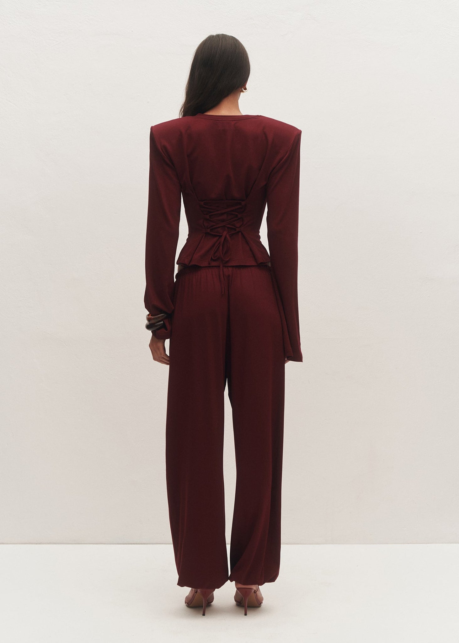 SET RODNEY HAIM BURGUNDY LECOLLET