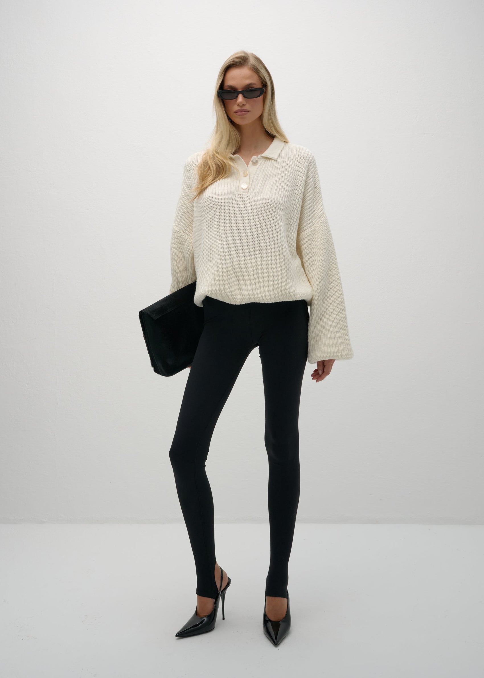 SWETER POLO ZURI ECRU LECOLLET