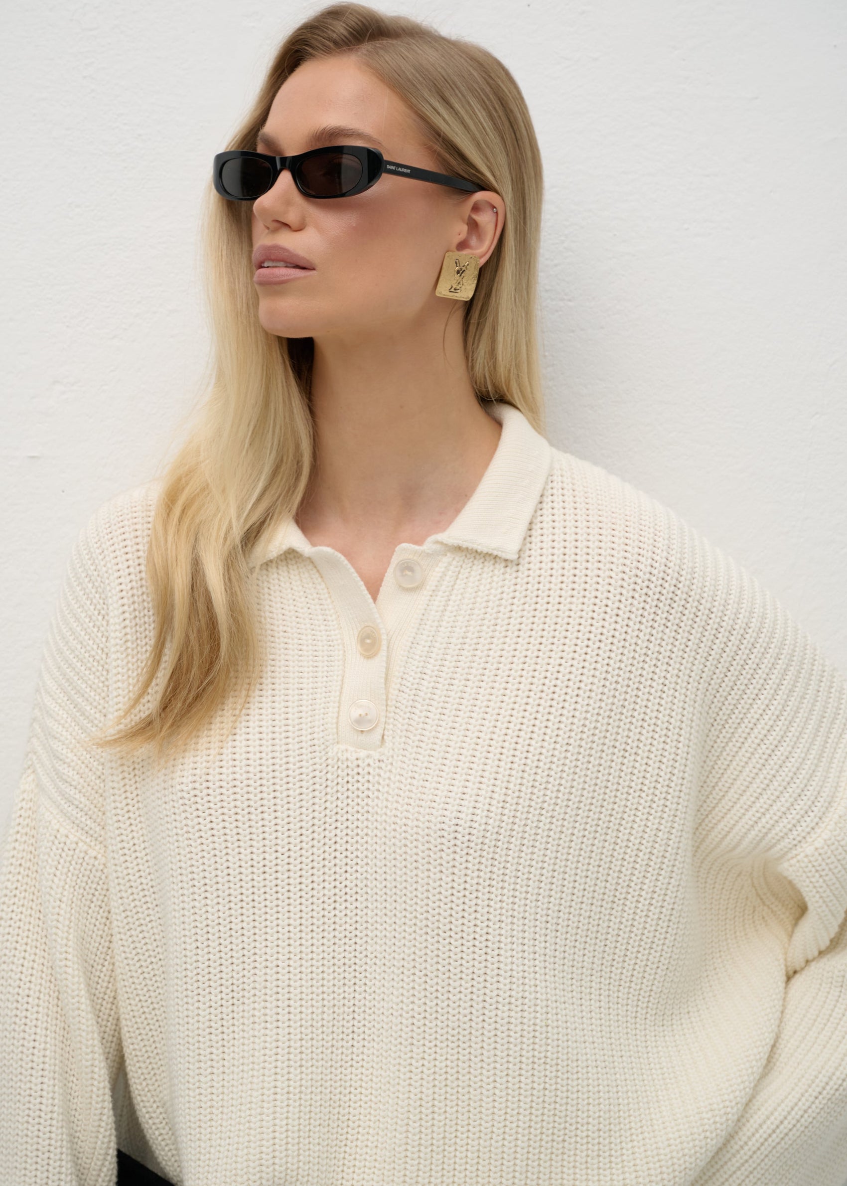 SWETER POLO ZURI ECRU LECOLLET