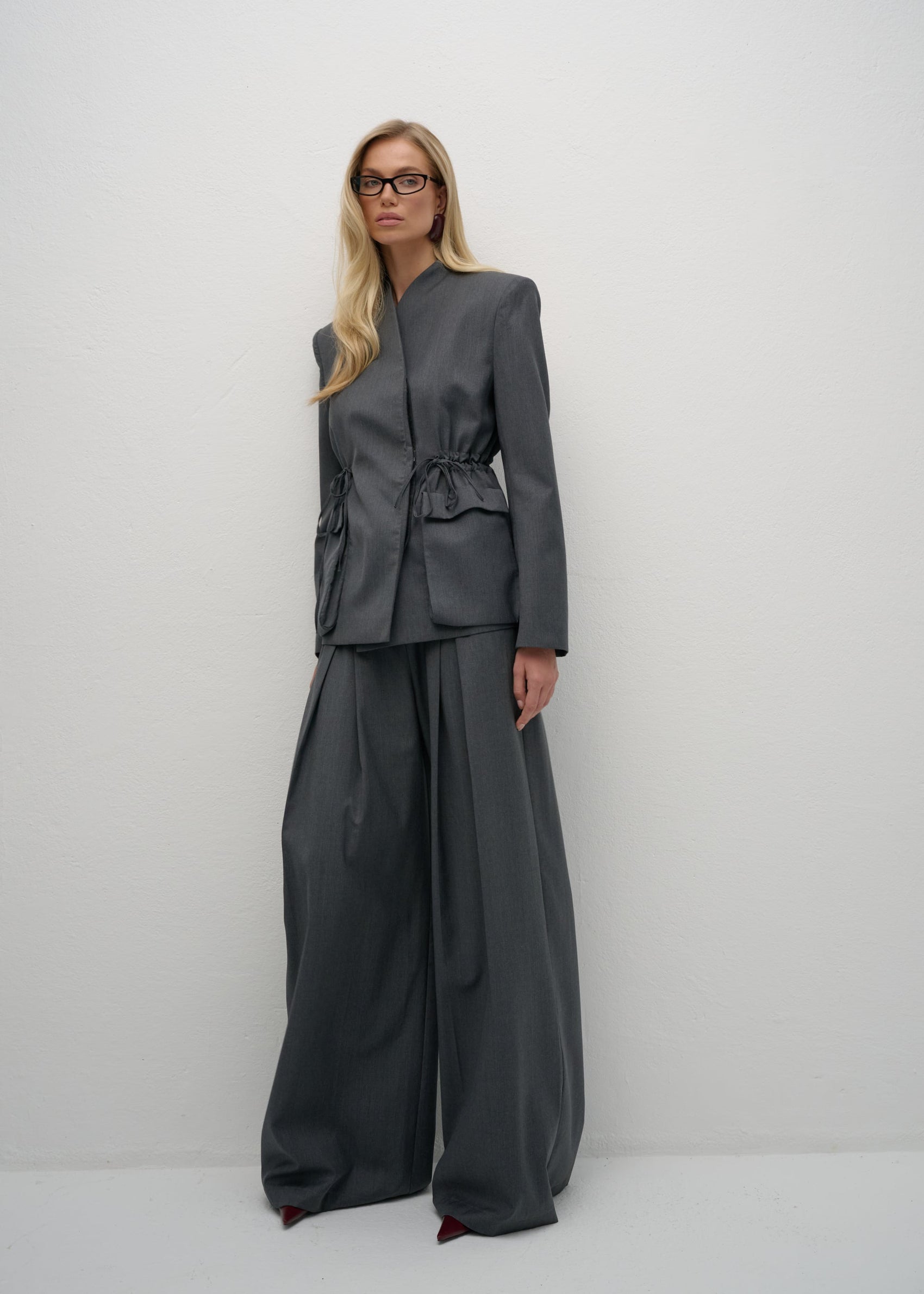 MARYNARKA ALICE WOOL GREY LECOLLET