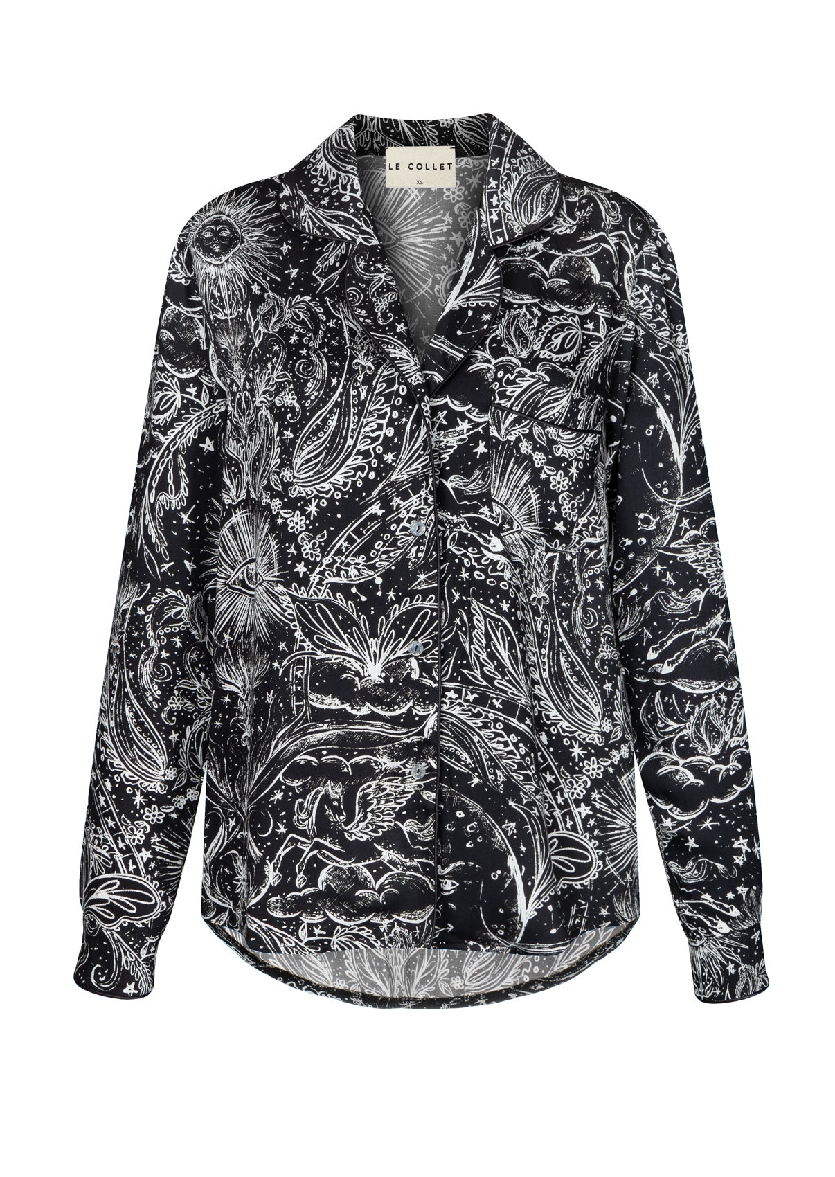 SIESTA PYJAMA BLACK SHIRT