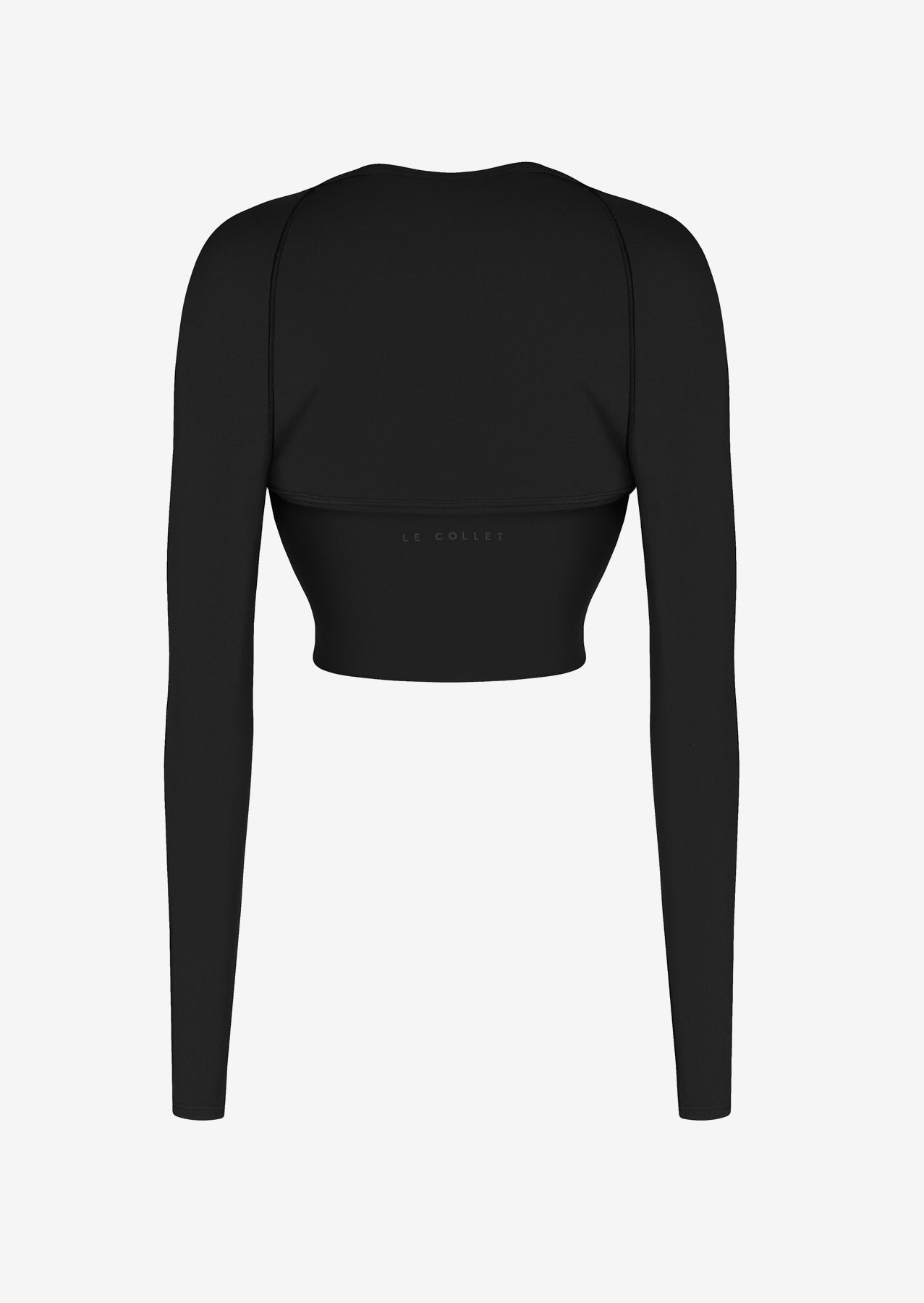 SPORTOWY TOP Z RĘKAWKAMI FLOW BLACK